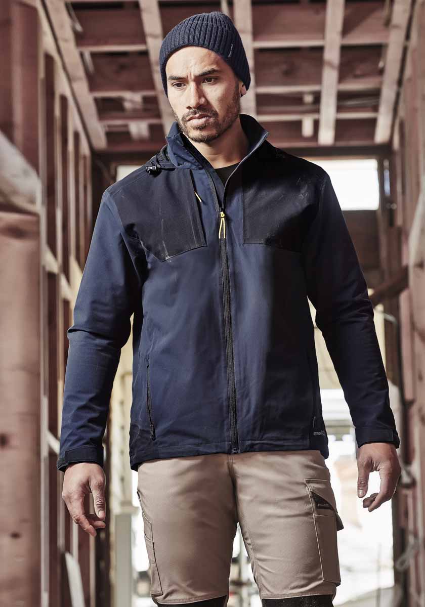 Syzmik Unisex Streetworx Stretch Waterproof Work Jacket ZJ310 (Charcoal/Black)