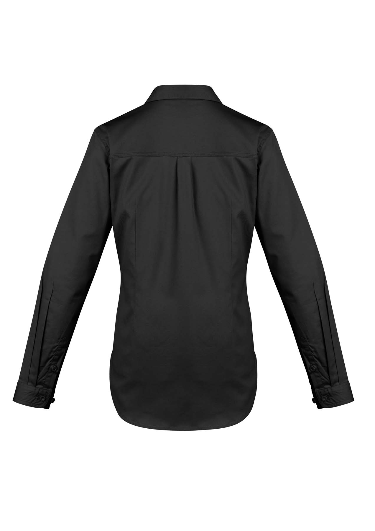 Syzmik Women's Lightweight Tradie Long Sleeve Work Shirt ZWL121 (145 gsm Cotton Twill) (Black)
