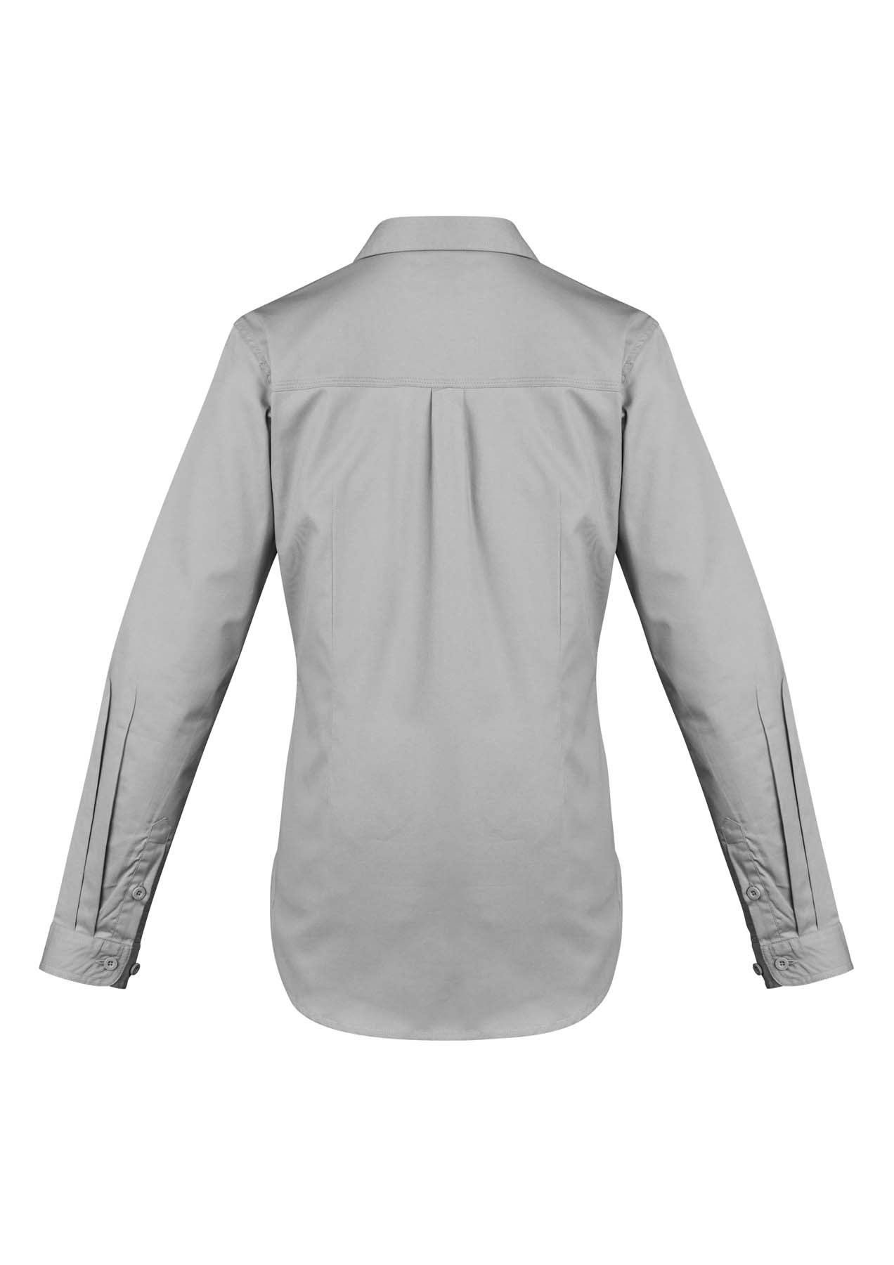Syzmik Women's Lightweight Tradie Long Sleeve Work Shirt ZWL121 (145 gsm Cotton Twill) (Grey)