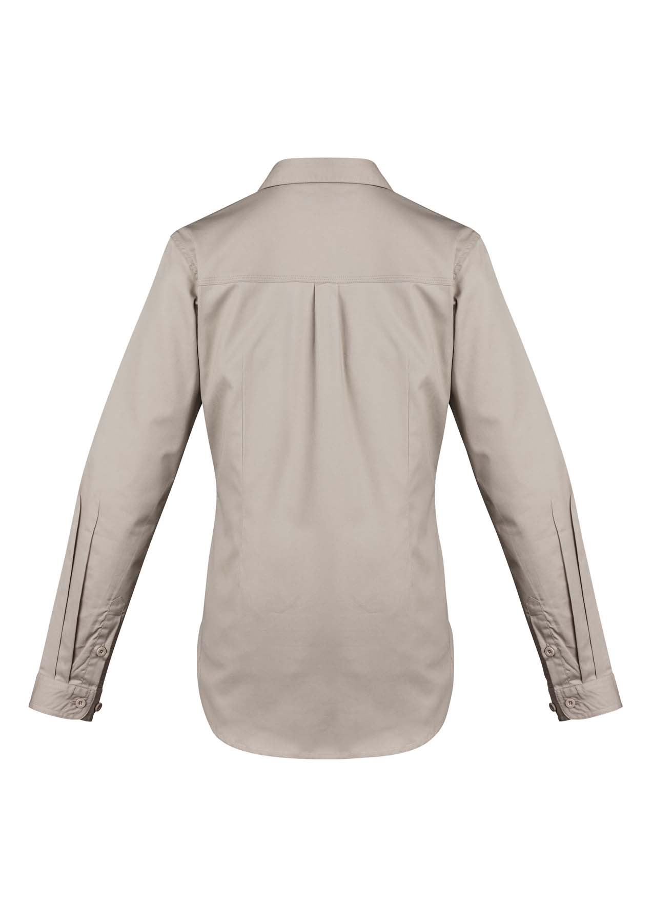 Syzmik Women's Lightweight Tradie Long Sleeve Work Shirt ZWL121 (145 gsm Cotton Twill) (Sand)