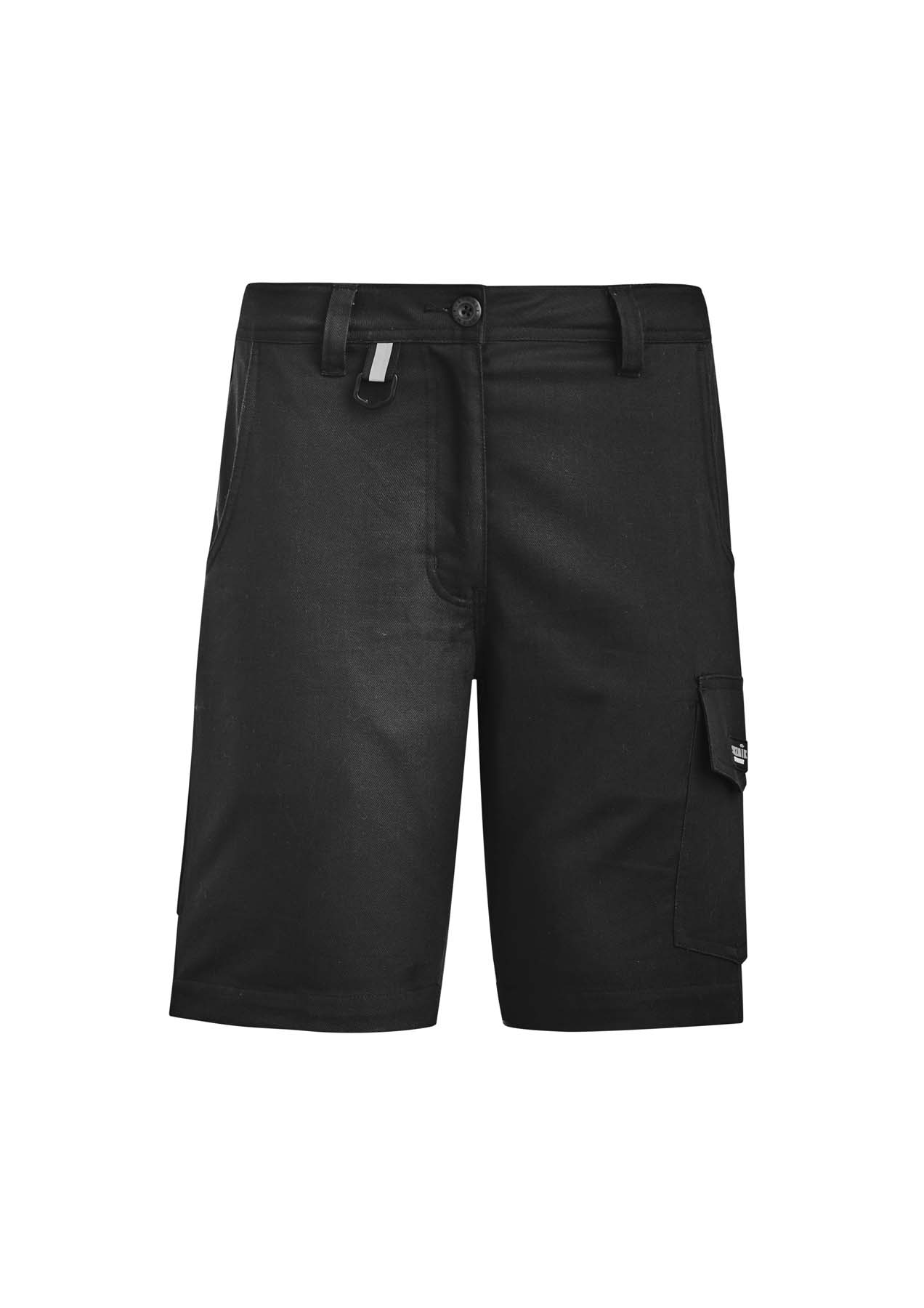 Syzmik Women's Rugged Cooling Vented Work Shorts ZS704 (240 gsm Cotton Ripstop) (Black)