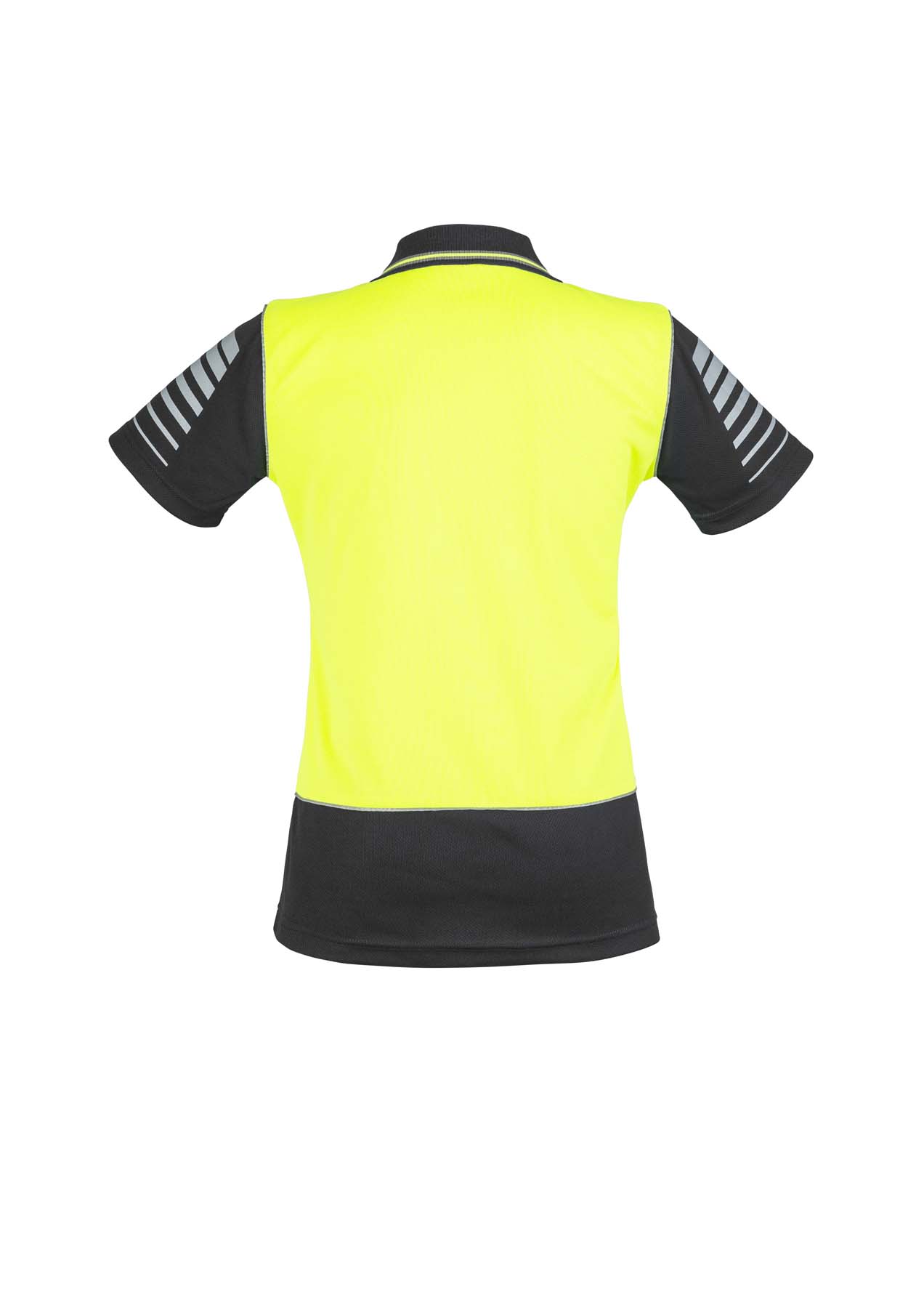Syzmik Women's Zone Hi Vis Polo Shirt ZHL236 (175 gsm Polyester) (Yellow/Black)