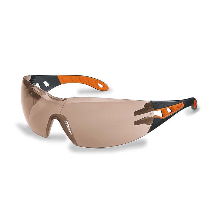 uvex Pheos Safety Glasses 9192-307 (Light Brown Lenses) (Anti-Scratch & Anti-Fog Coating) (Min Qty 10)