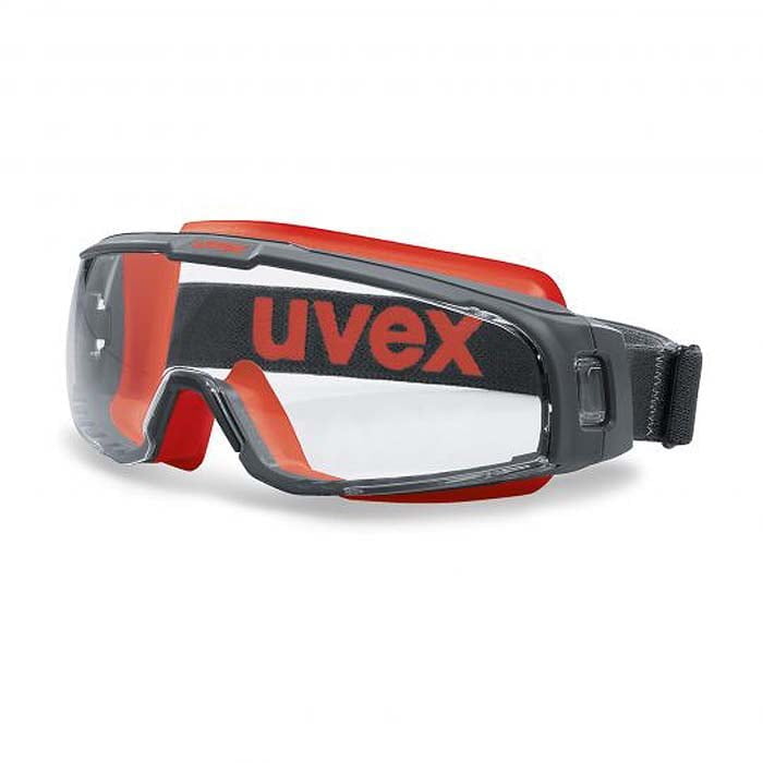 uvex U-Sonic Fire Fighting Goggles 9308-342 (Clear Lens) (Anti-Scratch & Anti-Fog Coating) (Top & Bottom Vent Reduced)