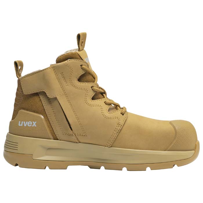 uvex 2 x-flow Side Zip Work Boots 65468 65460 (Tan)