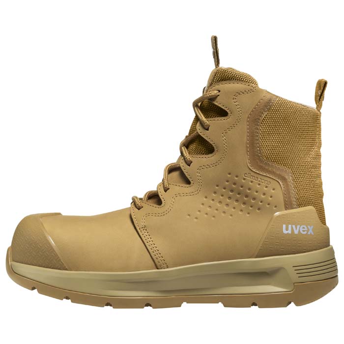 uvex 3 x-flow Side Zip Work Boots 65458 65450 (Tan)