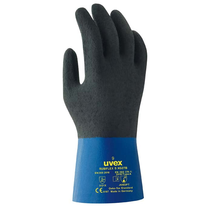uvex Rubiflex S XG27B Chemical Resistant Gloves (Min Qty 10)