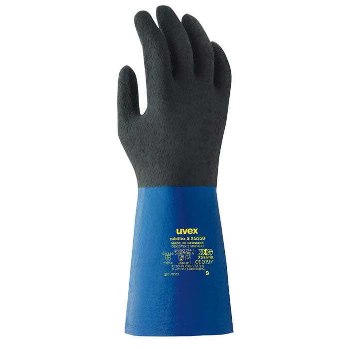 uvex Rubiflex S XG35B Chemical Resistant Gloves (Min Qty 10)