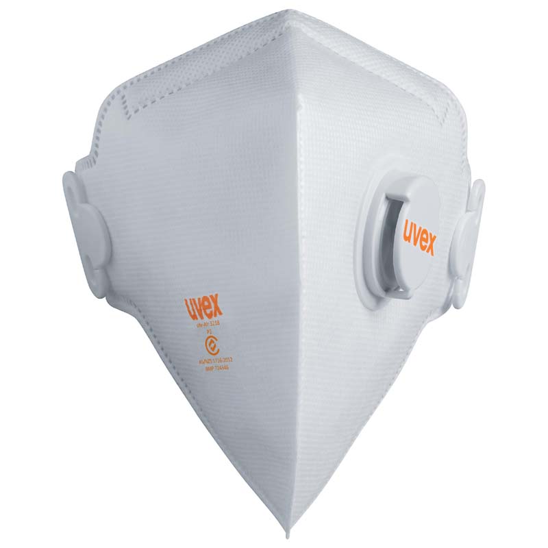 uvex silv-Air P2 Flat Fold Disposable Respirator with Valve 8733-218 (Box of 15)