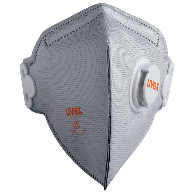 uvex silv-Air P2 and Activated Carbon Layer Flat Fold Disposable Respirator with Valve 8733-228 (Box of 15)