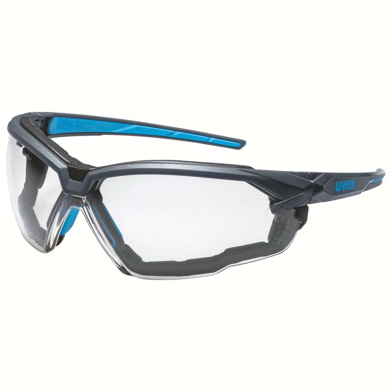 uvex suXXeed Safety Glasses with Foam Guard 9181-267G (Positive Seal) (Clear Lenses) (Anti-Scratch & Anti-Fog Coating) (Min Qty 10)