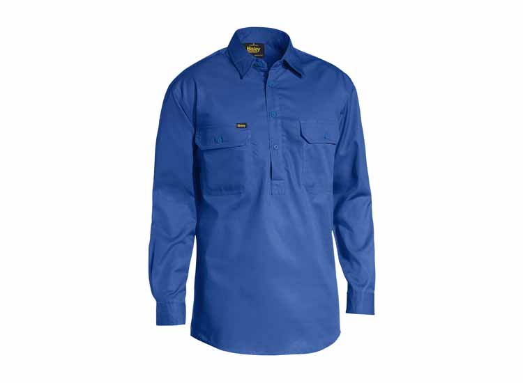 Half Button Work Shirts (Closed Front)