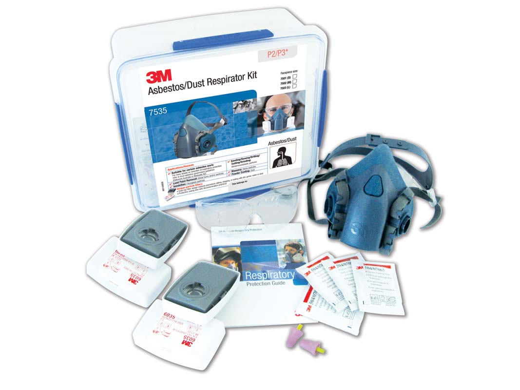 3M Asbestos/Dust Half Face Reusable Respirator Starter Kit 7535 (7500 Series) (P2/P3)