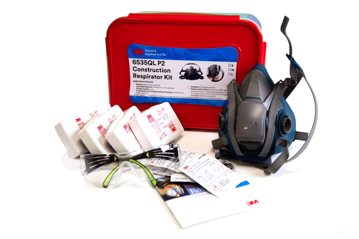 3M Construction Half Face Reusable Respirator Starter Kit 6535QL (6500QL Series) (Quick Latch) (P2)