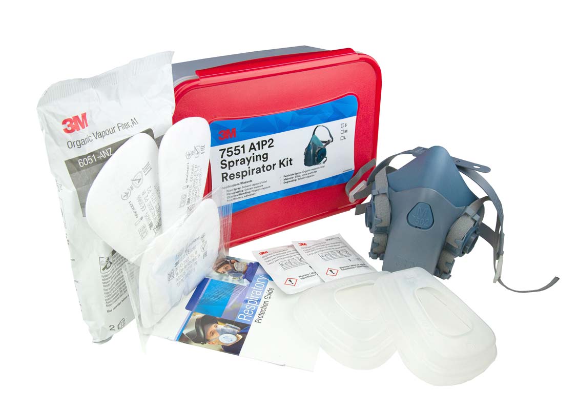 3M Spraying Half Face Reusable Respirator Starter Kit 7551 (7500 Series) (A1P2)