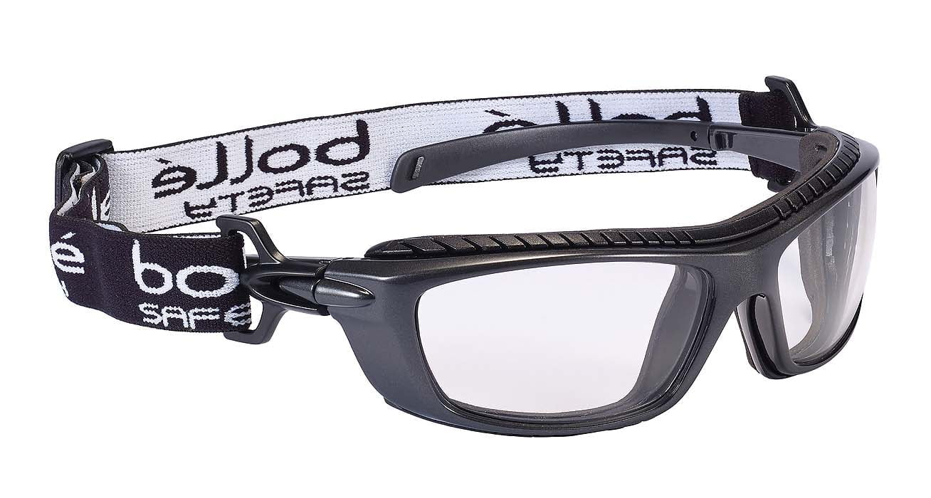 Bolle Baxter Safety Glasses with Foam Gasket 1678101 (Positive Seal) (Clear Lenses)