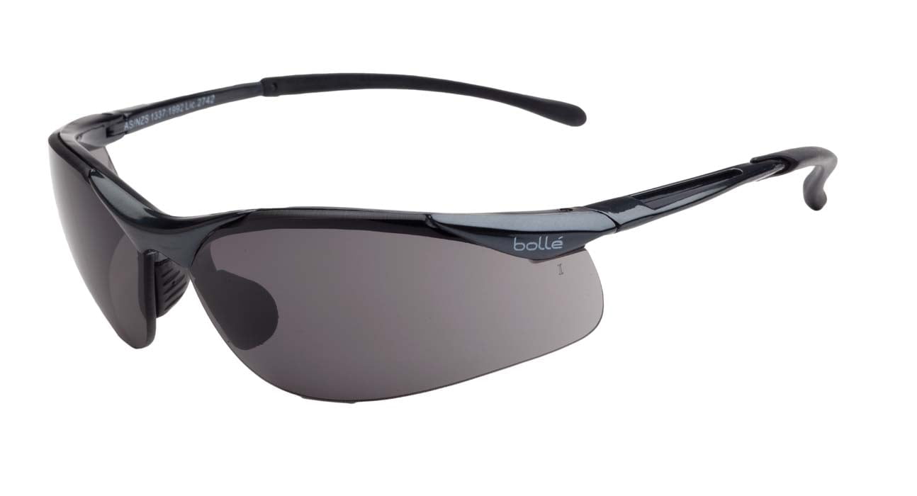 Bolle Contour Sidewinder Safety Glasses 1615502 (Smoke Lenses)