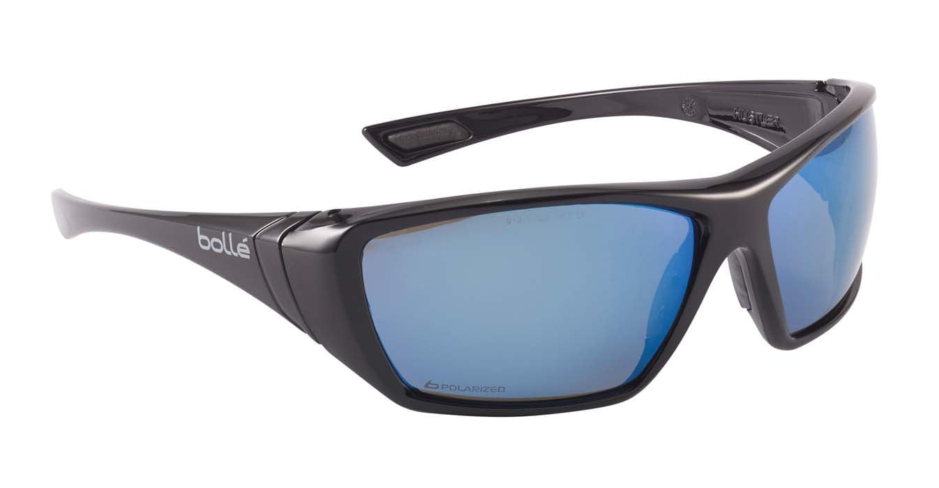 Bolle Hustler Polarised Safety Glasses 1652618 (Blue Mirror Polarised Lenses)