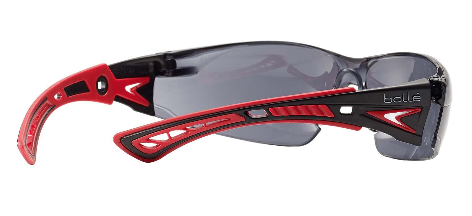 Bolle Rush Plus Seal Safety Glasses with Foam Gasket and Strap 1662302FB (Positive Seal) (Smoke Lenses)