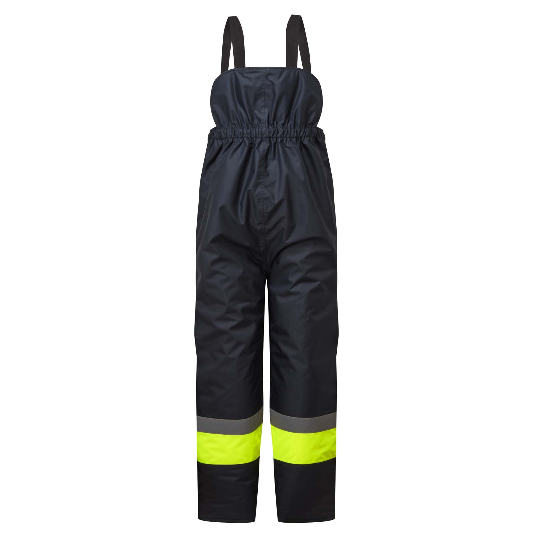 Huski Unisex Bib & Brace Freezer Pants K8046 (Navy/Yellow)