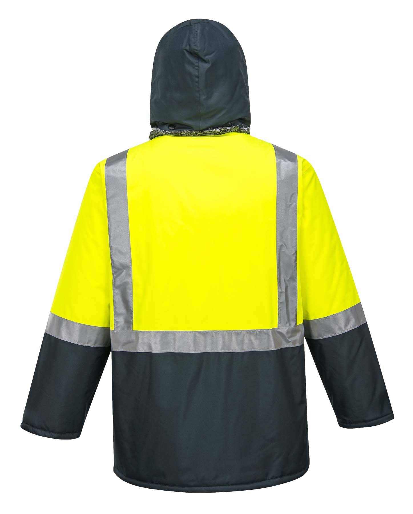 Huski Unisex Hi Vis Freezer Jacket (K8044) (Yellow/Forest Green)