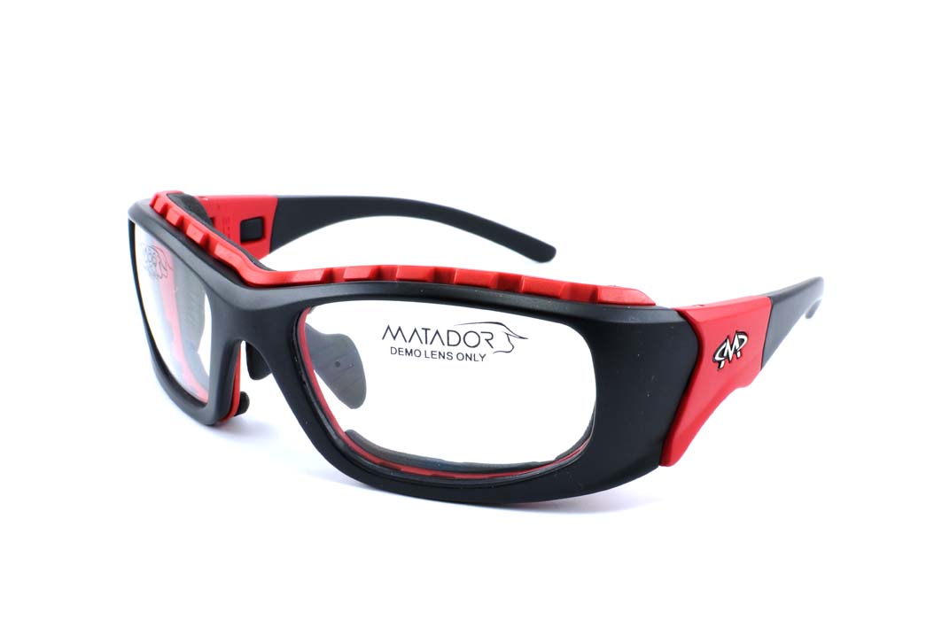 Bundle Matador Mojo Black-Red (Positive Seal) (Prescription Safety Glasses Frame &amp; Lenses Package)
