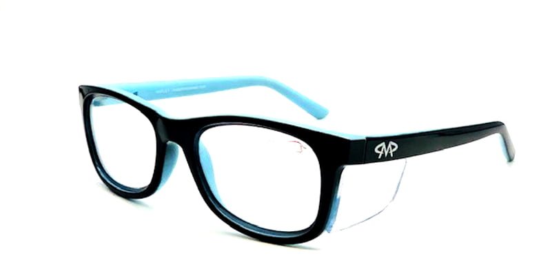 Bundle Matador Harley Black-Blue (Prescription Safety Glasses Frame &amp; Lenses Package)