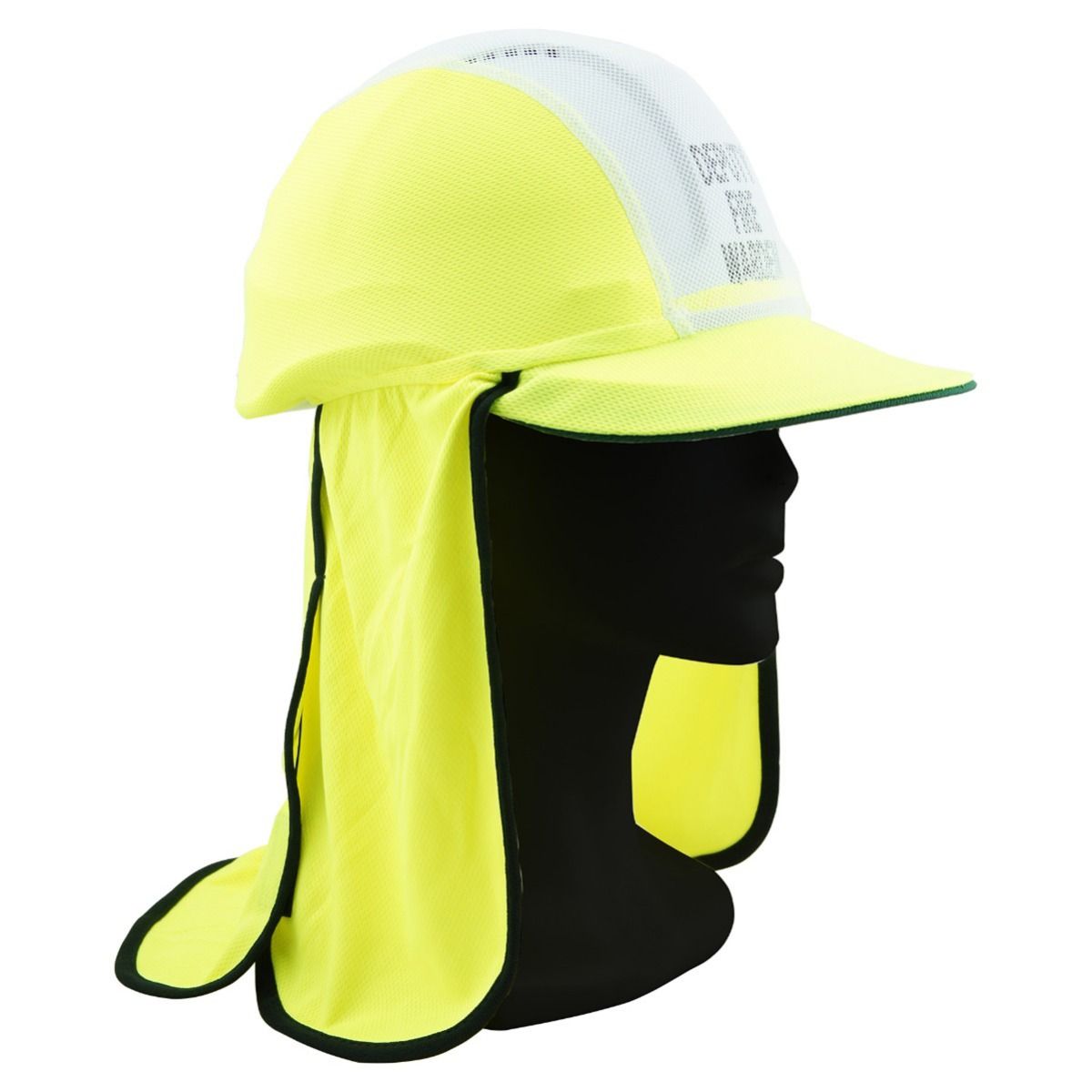 On Site Safety Hard Hat Fit Over Hat with Legionnaire Neck Flap HFONY (Neon Yellow)