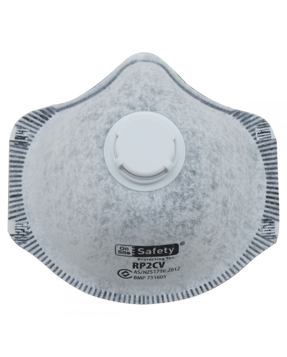 On Site Safety P2 Moulded Carbon Disposable Respirator Mask with Valve RP2CV - Box of 10