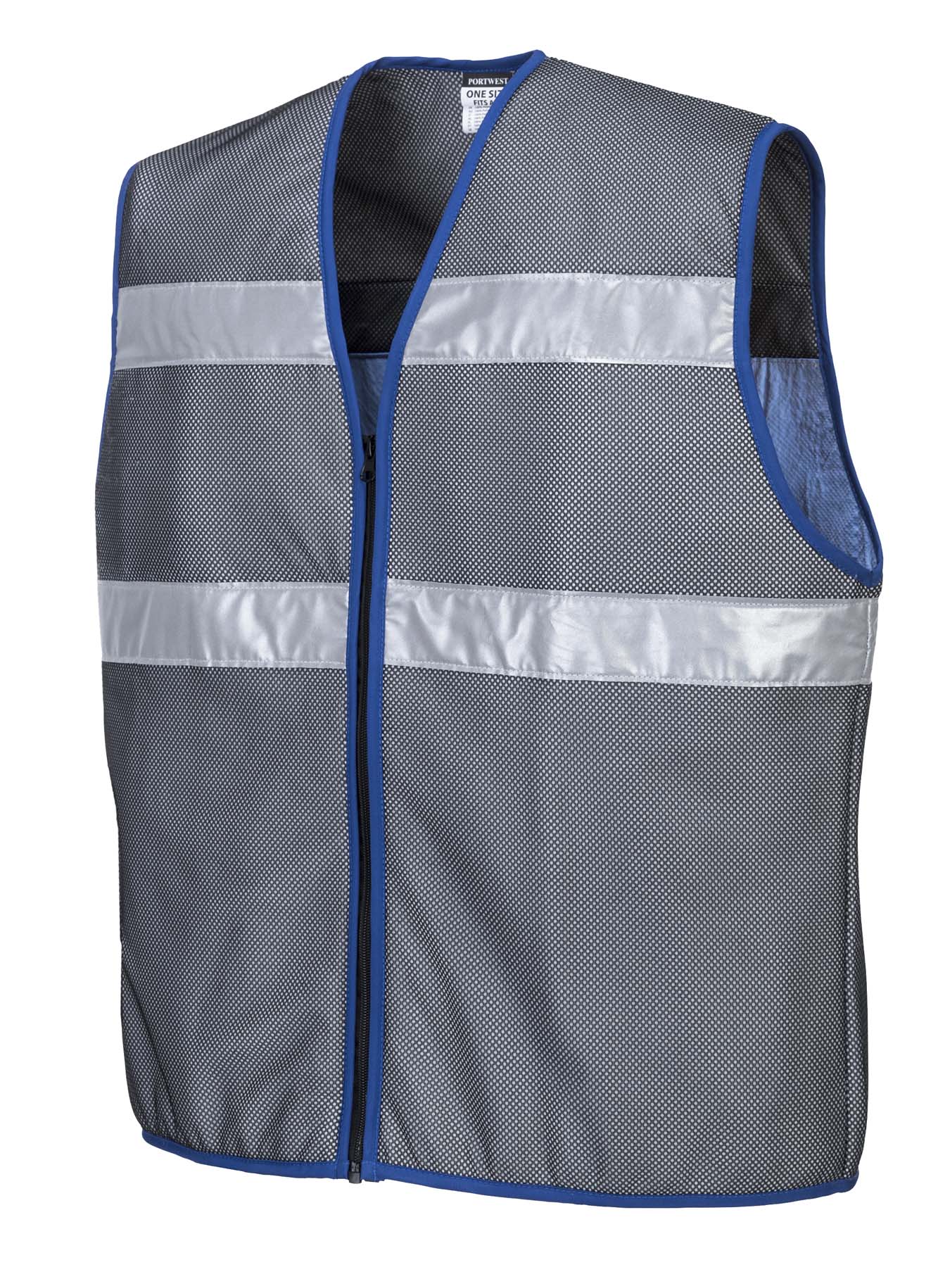 Portwest Unisex Reflective Taped Hi Vis Cooling Vest CV01 (Grey)