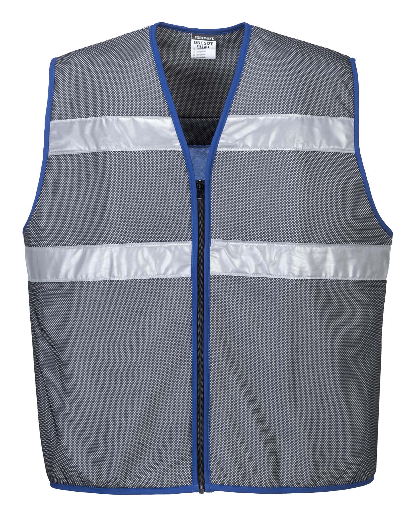 Portwest Unisex Reflective Taped Hi Vis Cooling Vest CV01 (Grey)