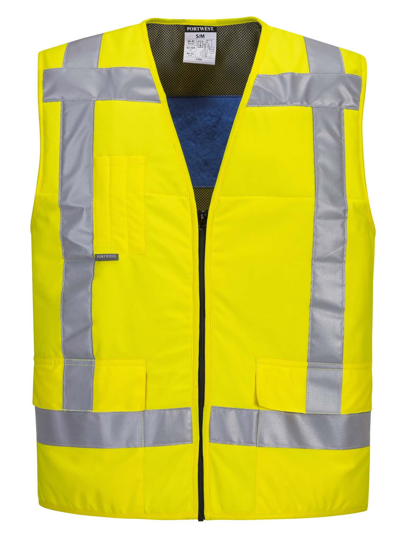 Portwest Unisex Reflective Taped Hi Vis Cooling Vest CV23 (Yellow)