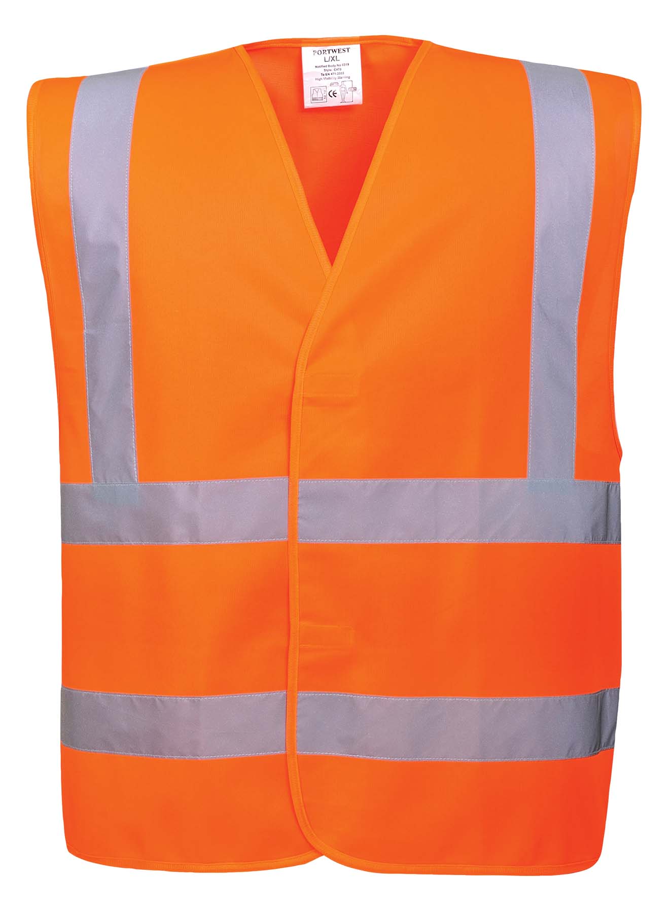Portwest Unisex Reflective Taped Hi Vis Vest C470 (Orange)