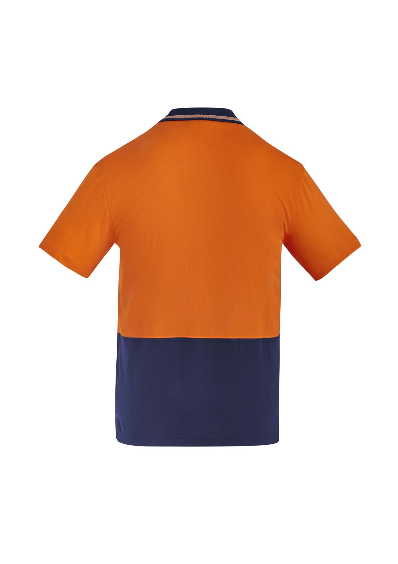 Syzmik Men's Hi Vis Polo Shirt ZH435 (180 gsm Cotton) (Orange/Navy)