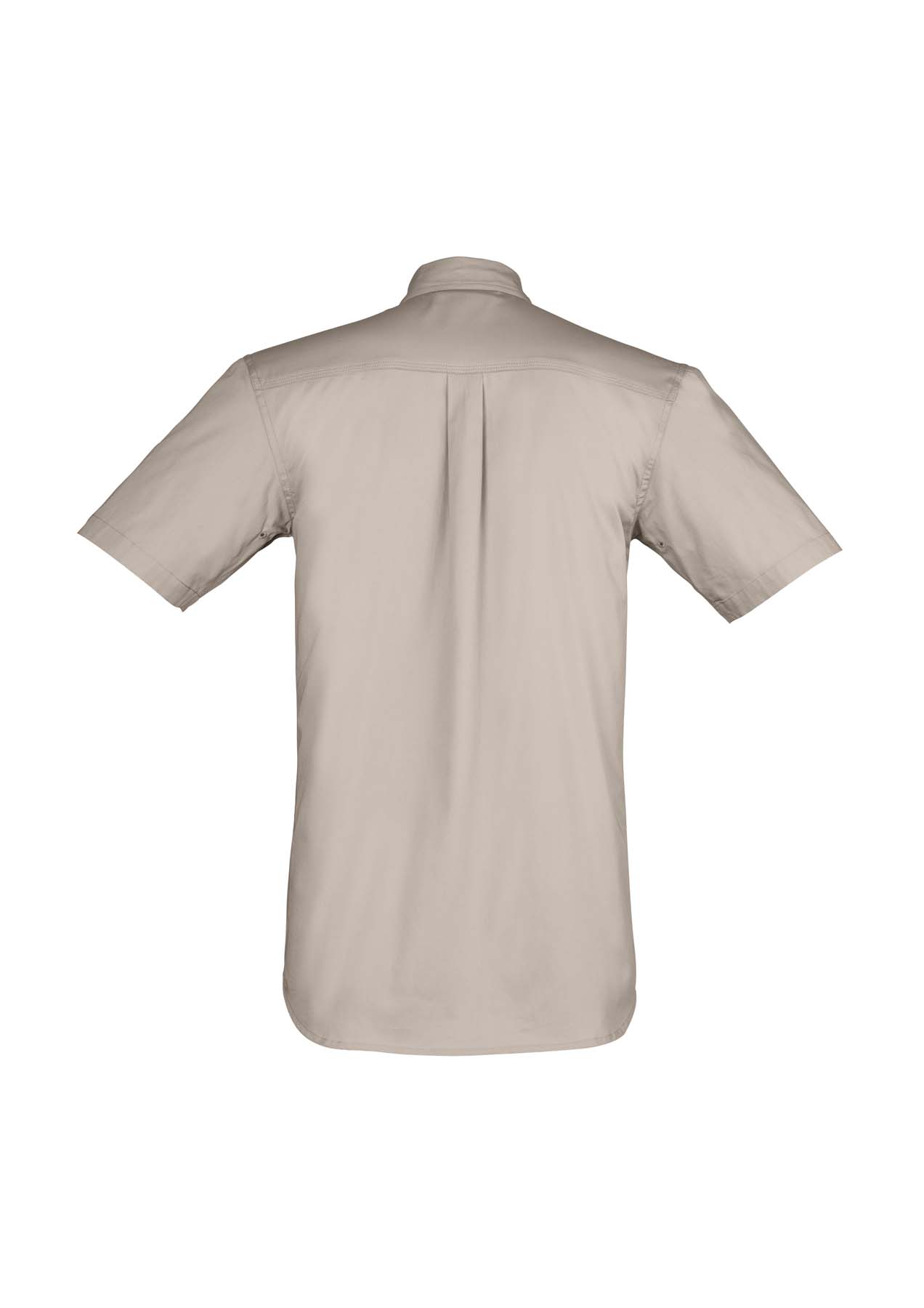 Syzmik Men's Lightweight Tradie Short Sleeve Work Shirt ZW120 (145 gsm Cotton Twill) (Sand)