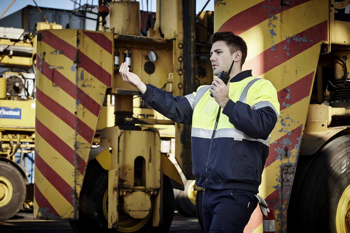 Syzmik Men's Quilted Flying Reflective Taped Hi Vis Bomber Jacket ZJ351 (Yellow/Navy)