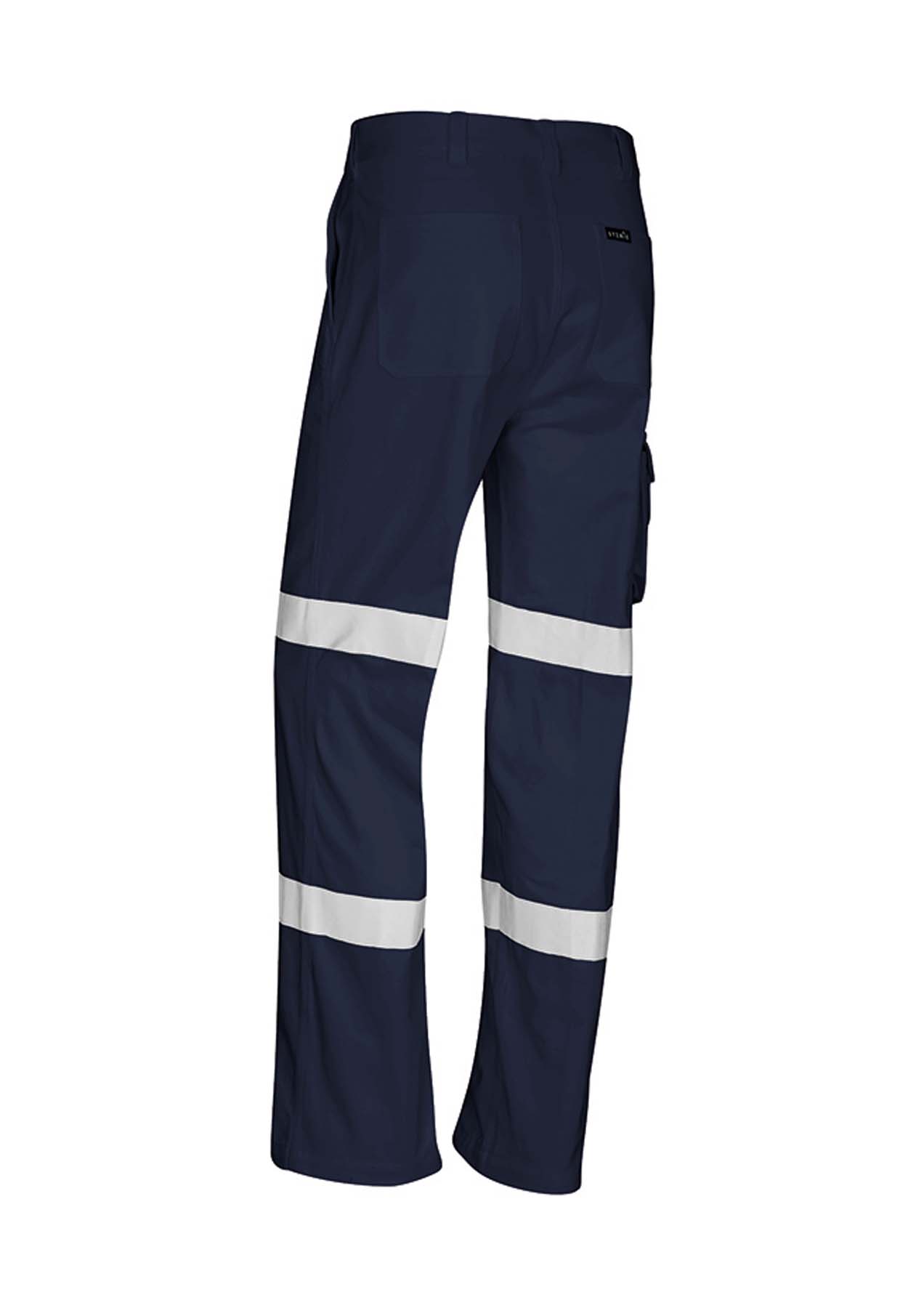 Syzmik Men's Reflective BioMotion Taped Hi Vis Pants ZP920 (280 gsm Cotton Twill) (Navy)
