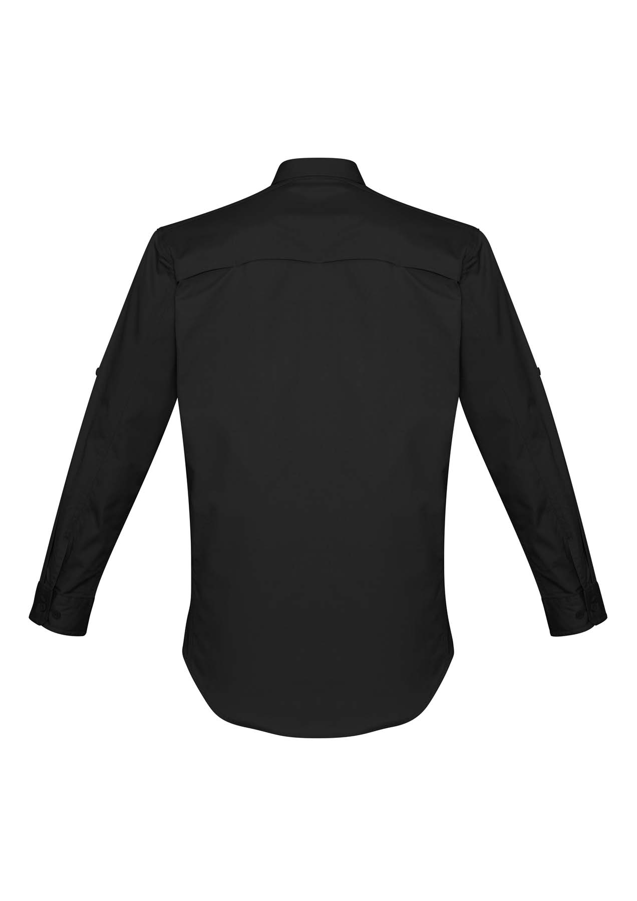 Syzmik Men's Rugged Cooling Long Sleeve Work Shirt ZW400 (145 gsm Cotton Ripstop) (Black)