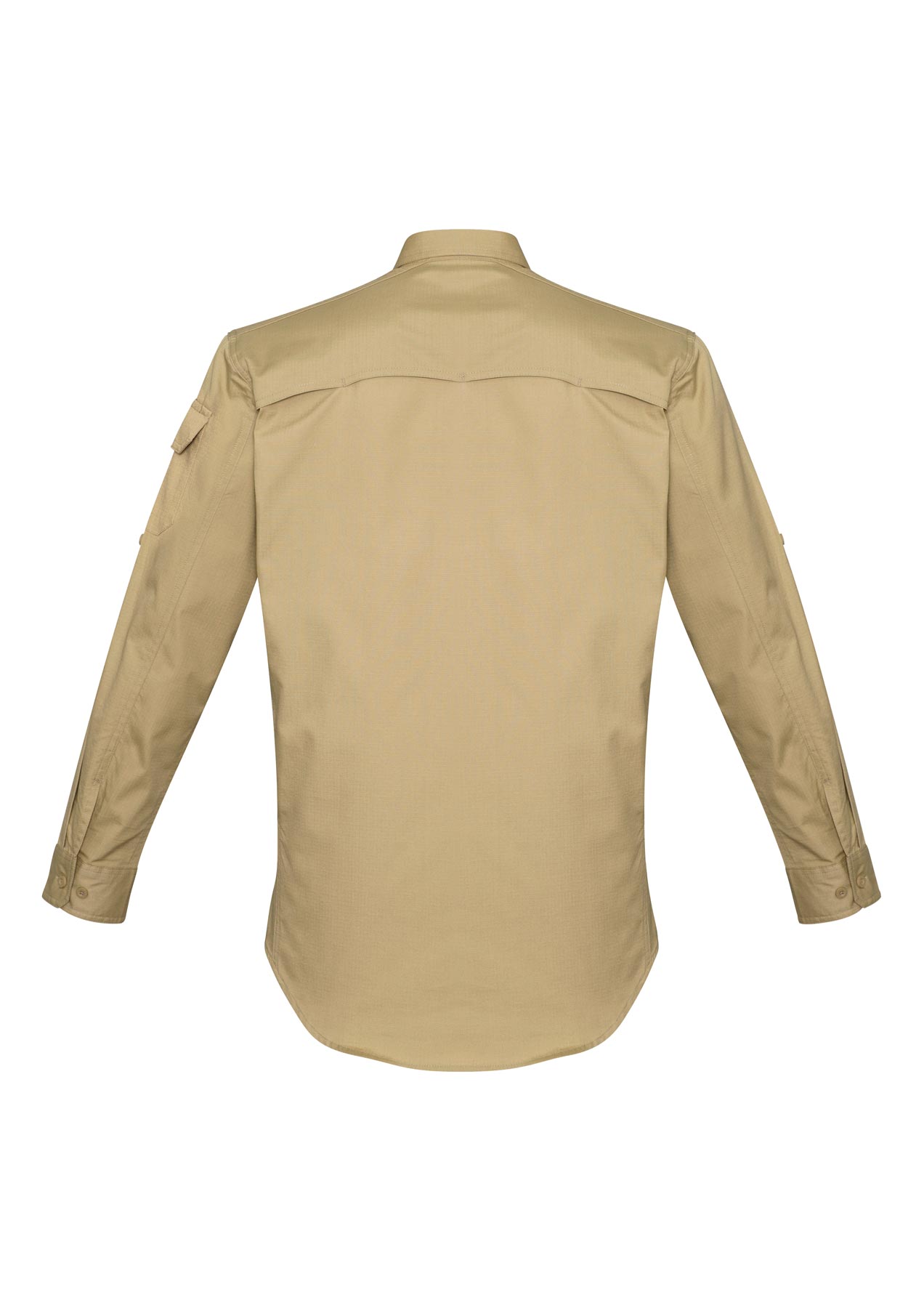 Syzmik Men's Rugged Cooling Long Sleeve Work Shirt ZW400 (145 gsm Cotton Ripstop) (Khaki)