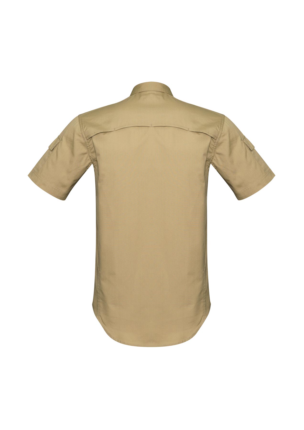 Syzmik Men's Rugged Cooling Short Sleeve Work Shirt ZW405 (145 gsm Cotton Ripstop) (Khaki)