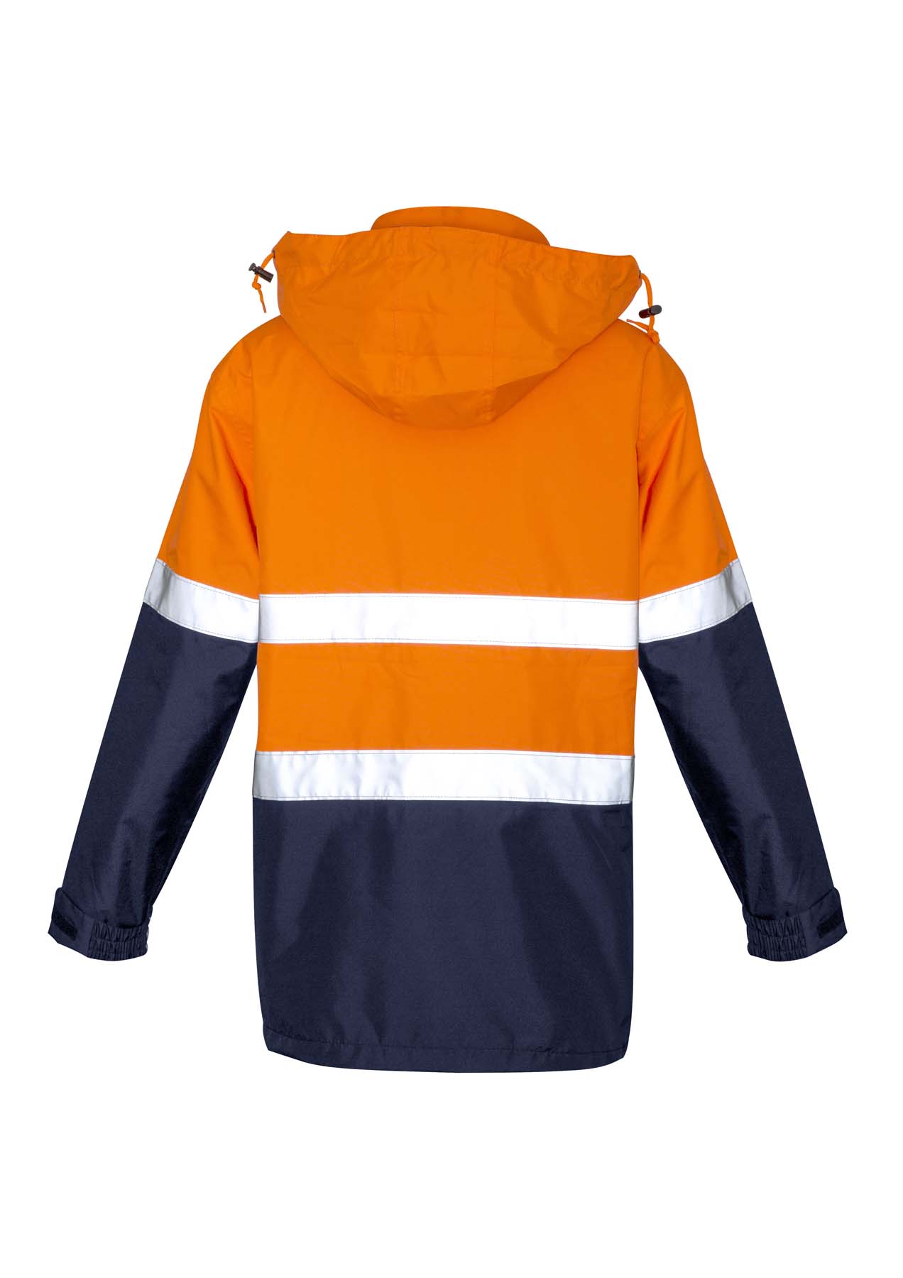 Syzmik Men's Ultralite Reflective Taped Hi Vis Waterproof Jacket ZJ357 (Orange/Navy)