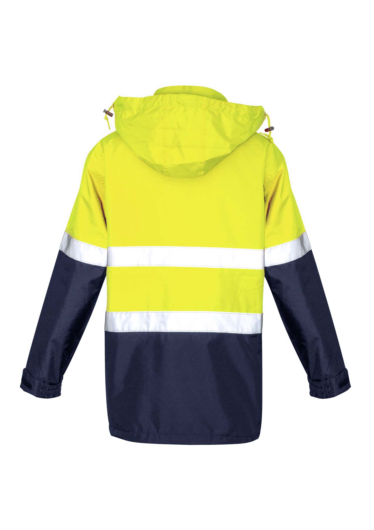 Syzmik Men's Ultralite Reflective Taped Hi Vis Waterproof Jacket ZJ357 (Yellow/Navy)