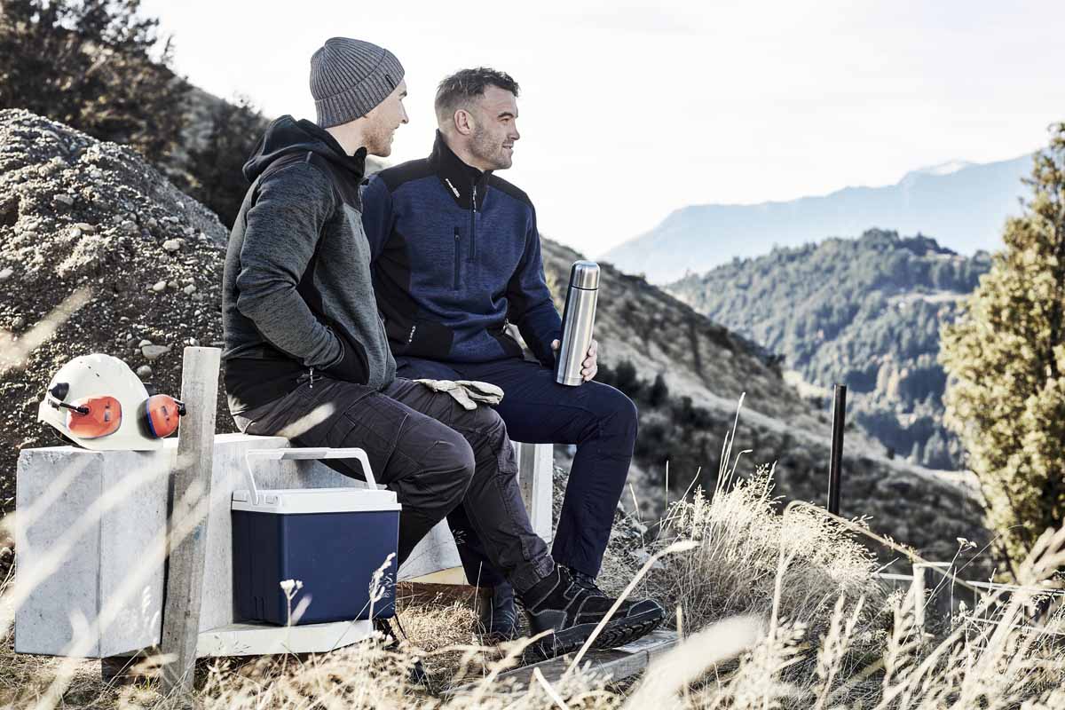 Syzmik Streetworx Unisex Reinforced Knit Work Hoodie ZT360 (340 gsm Knitted Polyester) (Fluoro Yellow)