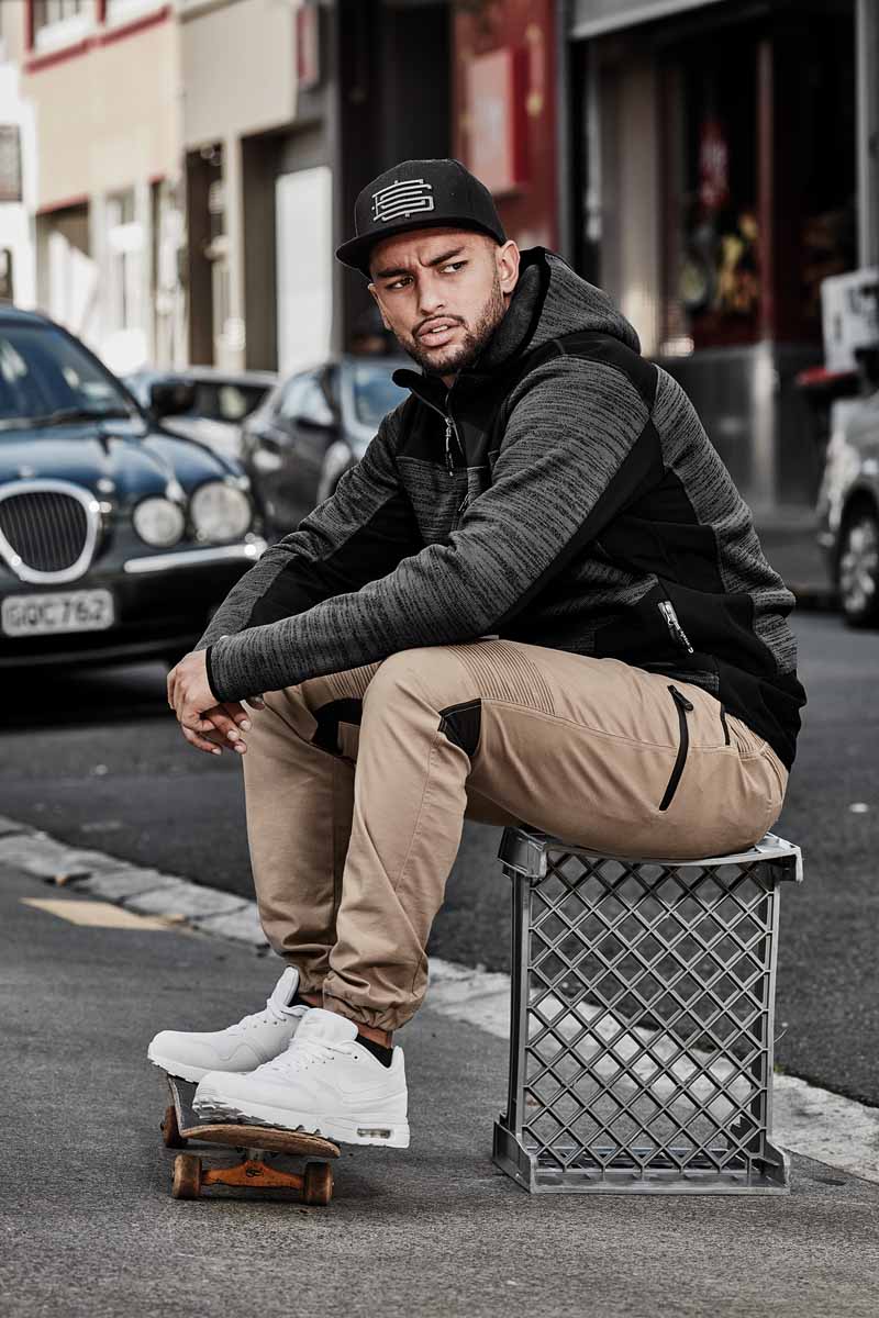 Syzmik Streetworx Unisex Reinforced Knit Work Hoodie ZT360 (340 gsm Knitted Polyester) (Grey)