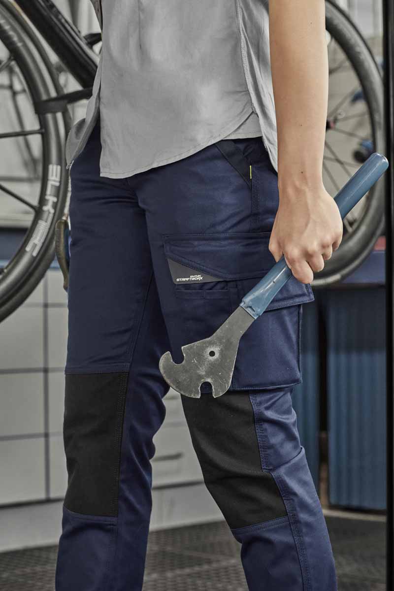 Syzmik Streetworx Women's Tough Work Pants ZP750 (265 gsm Cotton / Polyester) (Khaki)