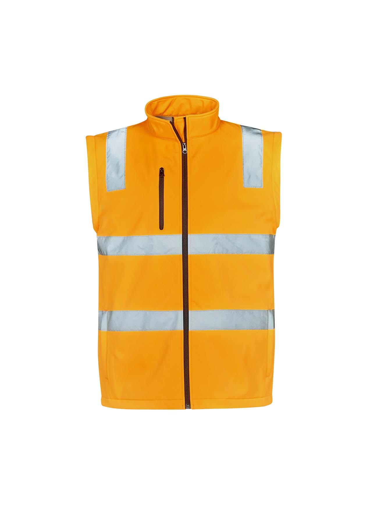 Syzmik Unisex 2 in 1 Reflective Taped Hi Vis Softshell Jacket ZJ780 (Victoria Rail) (Orange)