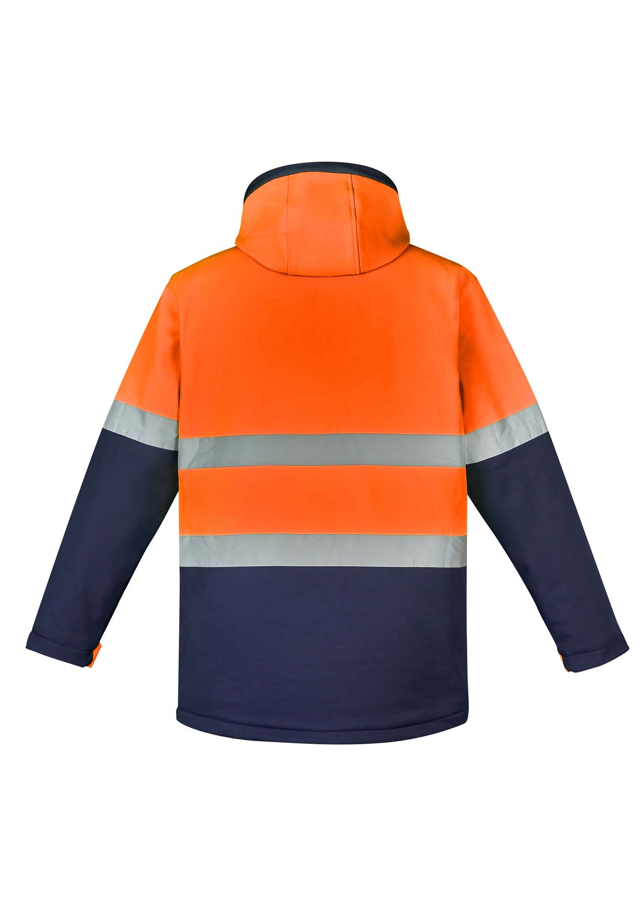 Syzmik Unisex Antarctic Reflective Taped Hi Vis Softshell Jacket ZJ553 (Orange/Navy)
