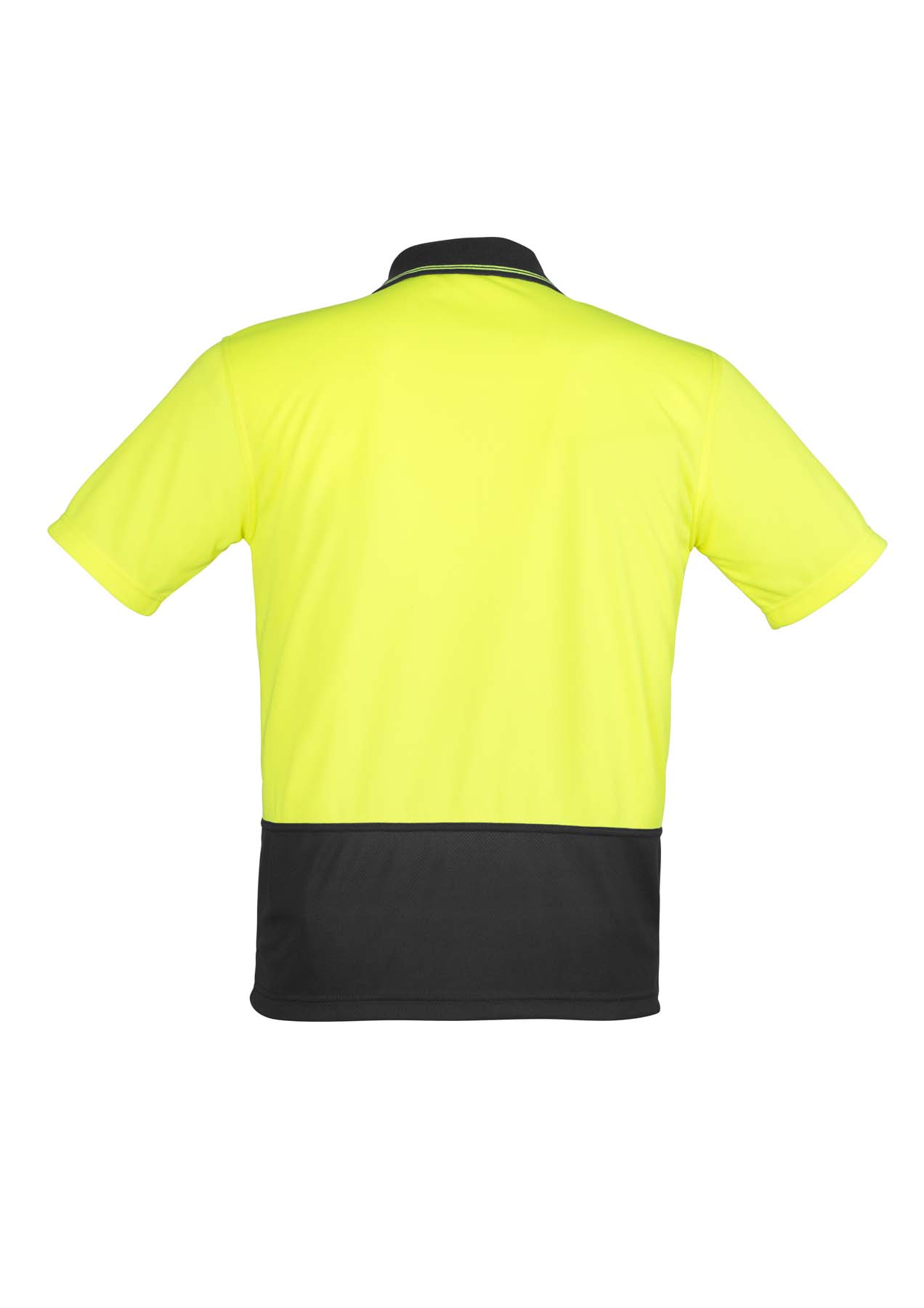 Syzmik Unisex Basic Hi Vis Polo Shirt ZH231 (175 gsm Polyester) (Yellow/Black)