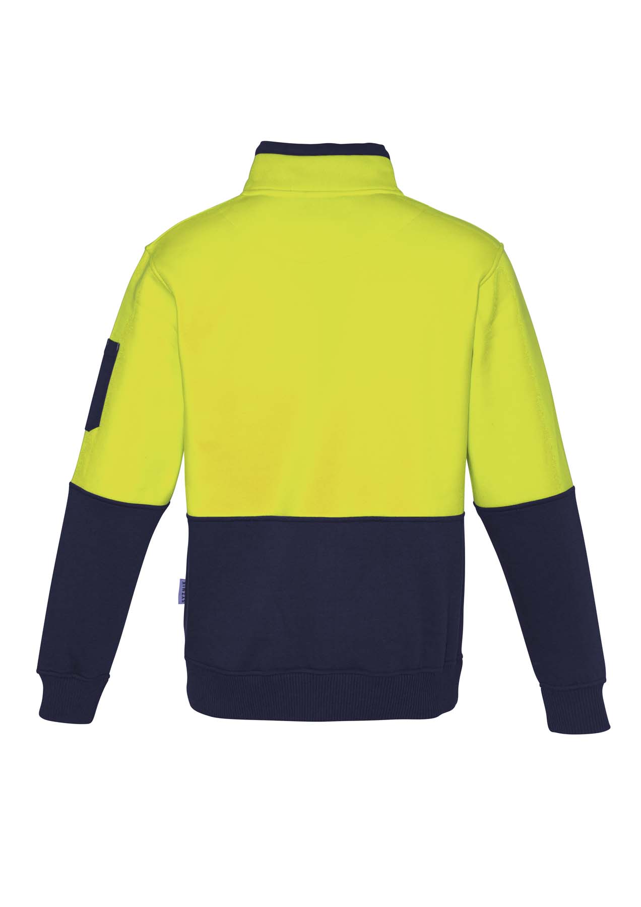 Syzmik Unisex Half Zip Hi Vis Jumper ZT476 (320 gsm Polyester) (Yellow/Navy)