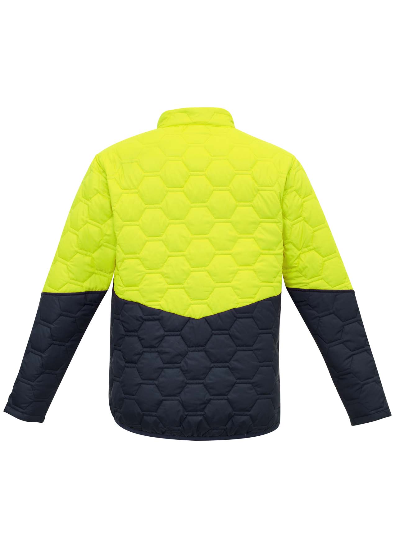 Syzmik Unisex Hexagonal Hi Vis Puffer Jacket ZJ420 (Orange/Navy)